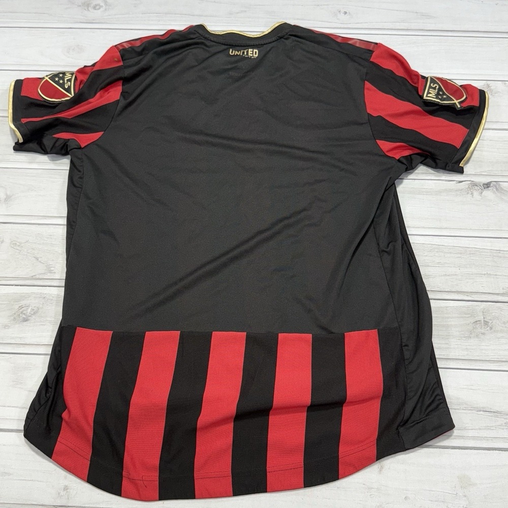 adidas Jersey Mens Large Black Red Atlanta United 2019 Authentic Home MLS - Picture 5 of 9
